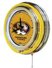 Missouri Tigers Double Neon Wall Clock - 15"