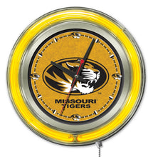 Missouri Tigers Double Neon Wall Clock - 15 "