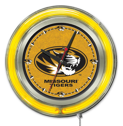 Missouri Tigers Double Neon Wall Clock - 15 