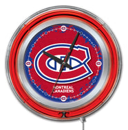 Montreal Canadiens Double Neon Wall Clock - 15 "