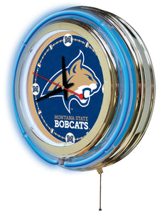 Montana State  Bobcats Double Neon Wall Clock - 15"