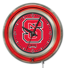 North Carolina State Wolfpack Double Neon Wall Clock - 15 "