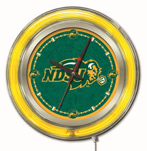 North Dakota State Bison Double Neon Wall Clock - 15 "