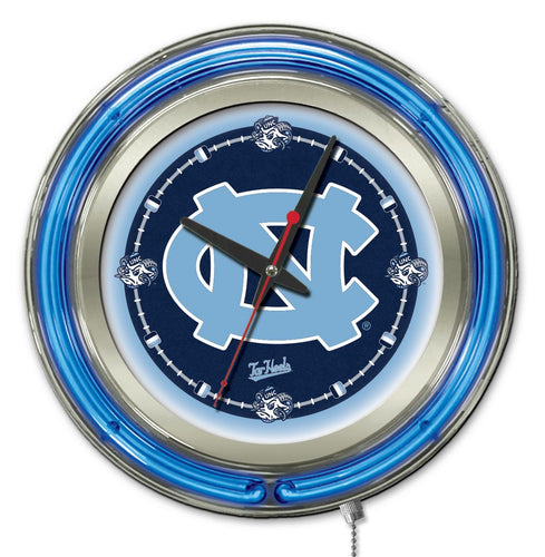 North Carolina Tar Heels Double Neon Wall Clock - 15 