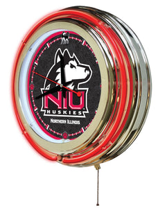 Northern Illinois Huskies Double Neon Wall Clock - 15"