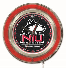  Northern Illinois Huskies Double Neon Wall Clock - 15 "