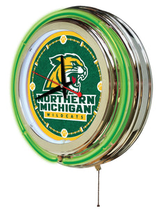Northern Michigan Wildcats Double Neon Wall Clock - 15"