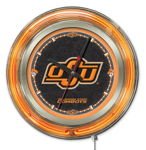 Oklahoma State Cowboys Double Neon Wall Clock - 15 