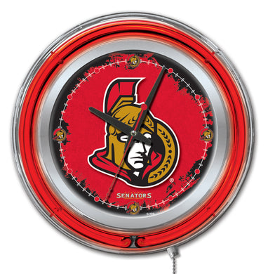 Ottawa Senators Double Neon Wall Clock - 15 