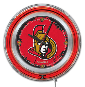 Ottawa Senators Double Neon Wall Clock - 15 "