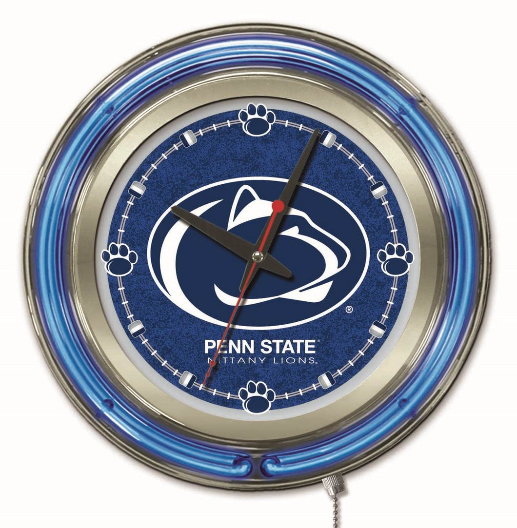 Pennsylvania State Nittany Lions Double Neon Wall Clock - 15 