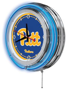 Pittsburgh Panthers Double Neon Wall Clock - 15"