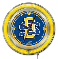 South Dakota State Jackrabbits Double Neon Wall Clock - 15 "