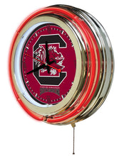 South Carolina Gamecocks Double Neon Wall Clock - 15"