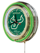 South Florida Bulls Double Neon Wall Clock - 15"