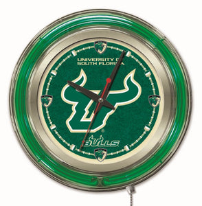 South Florida Bulls Double Neon Wall Clock - 15 "
