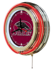 Southern Illinois Salukis Double Neon Wall Clock - 15"