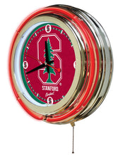 Stanford Cardinal Double Neon Wall Clock - 15"