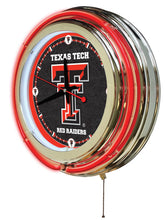 Texas Tech Red Raiders Double Neon Wall Clock - 15"