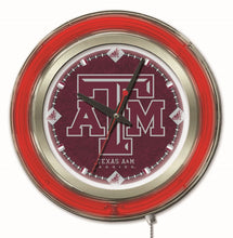 Texas A&M Aggies Double Neon Wall Clock - 15 "