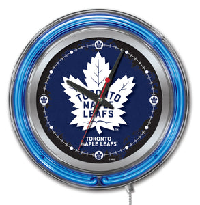 Toronto Maple Leafs Double Neon Wall Clock - 15 "