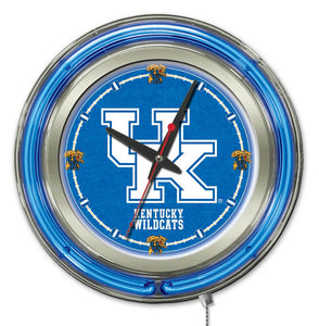 Kentucky Wildcats UK Double Neon Wall Clock - 15 "