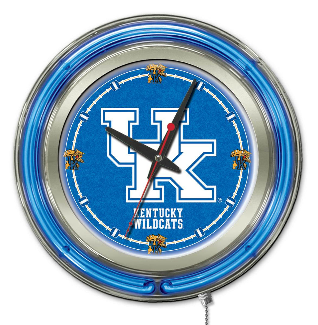 Kentucky Wildcats UK Double Neon Wall Clock - 15 