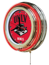 UNLV Runnin Rebels Double Neon Wall Clock - 15"