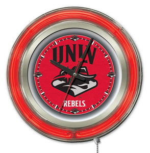 UNLV Runnin Rebels Double Neon Wall Clock - 15 "