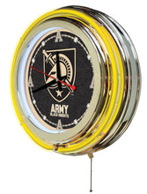 Army Black Knights Double Neon Wall Clock - 15 "