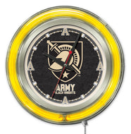 Army Black Knights Double Neon Wall Clock - 15 "