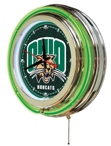 Ohio Bobcats Double Neon Wall Clock - 15"