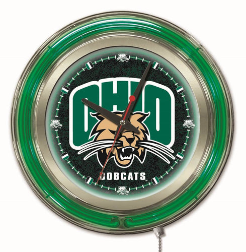 Ohio Bobcats Double Neon Wall Clock - 15 
