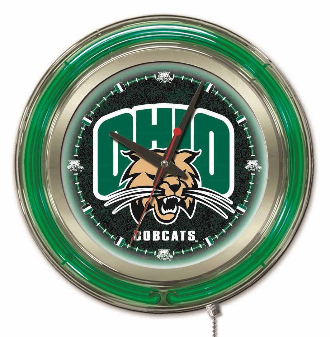 Ohio Bobcats Double Neon Wall Clock - 15 