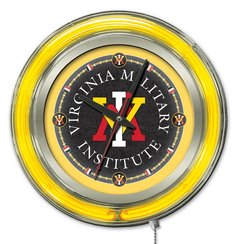 VMI Keydets Double Neon Wall Clock - 15 
