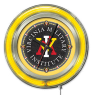 VMI Keydets Double Neon Wall Clock - 15 "