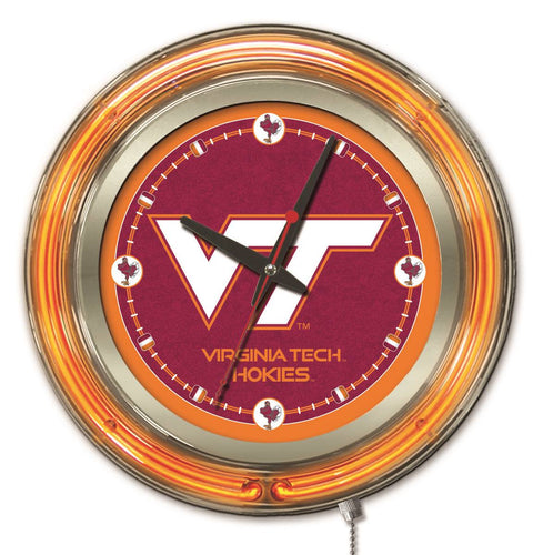 Virginia Tech Hokies Double Neon Wall Clock - 15 