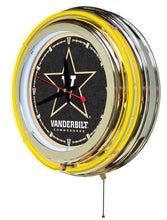 Vanderbilt Commodores Double Neon Wall Clock - 15"