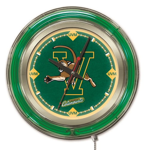 Vermont Catamounts Double Neon Wall Clock - 15 