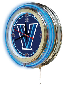 Villanova Wildcats Double Neon Wall Clock - 15"