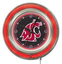 Washington State Cougars Double Neon Wall Clock - 15 "