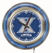 Xavier Musketeers Double Neon Wall Clock - 15 "