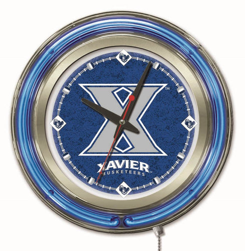 Xavier Musketeers Double Neon Wall Clock - 15 