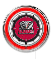 Alabama Crimson Tide Double Neon Wall Clock - 19"