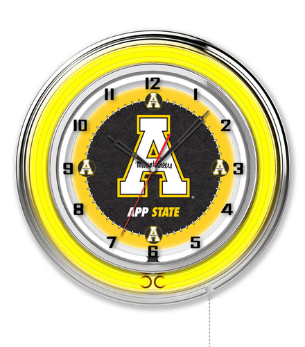 Appalachian State Mountaineers Double Neon Wall Clock - 19