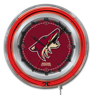 Arizona Coyotes Double Neon Wall Clock - 19 "