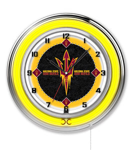 Arizona State Sun Devils Double Neon Wall Clock - 19"