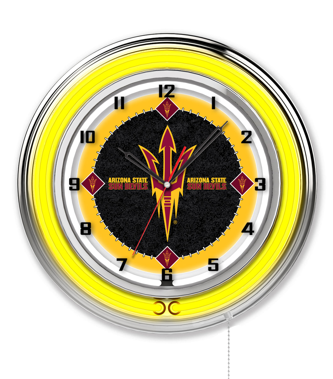 Arizona State Sun Devils Double Neon Wall Clock - 19