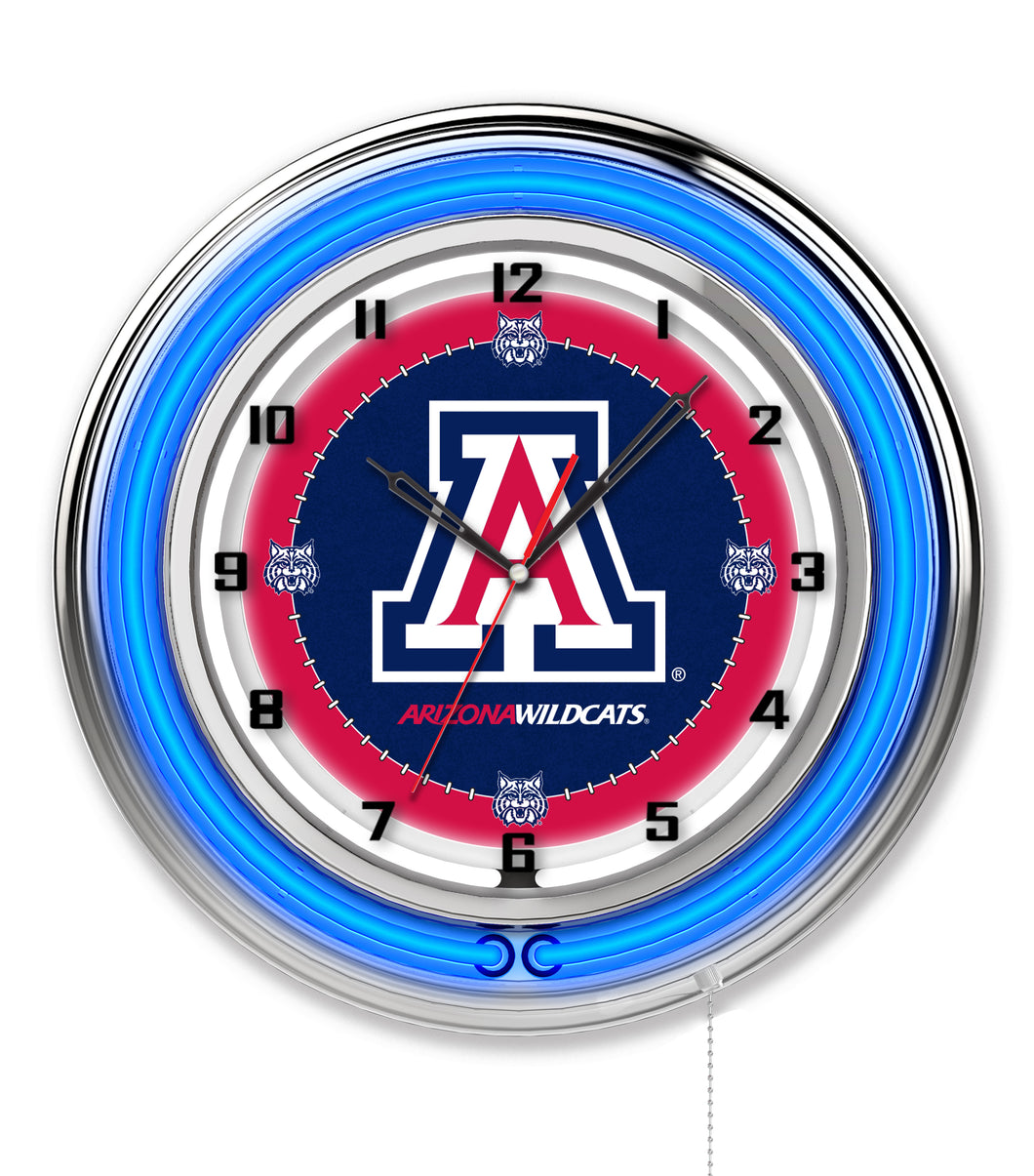 Arizona Wildcats Double Neon Wall Clock - 19