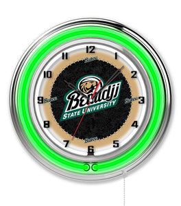 Bemidji State Beavers Double Neon Wall Clock - 19"